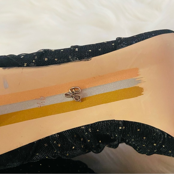 SAM EDELMAN Womens Polka Dot Tulle Sparkles Mesh Farren Stiletto Booties - Picture 6 of 6